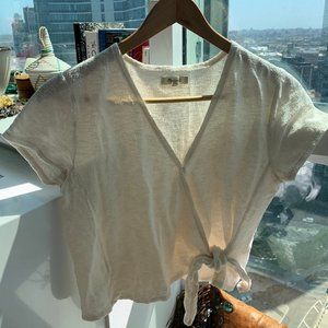 Madewell Wrap-Tie Tank Top - White.